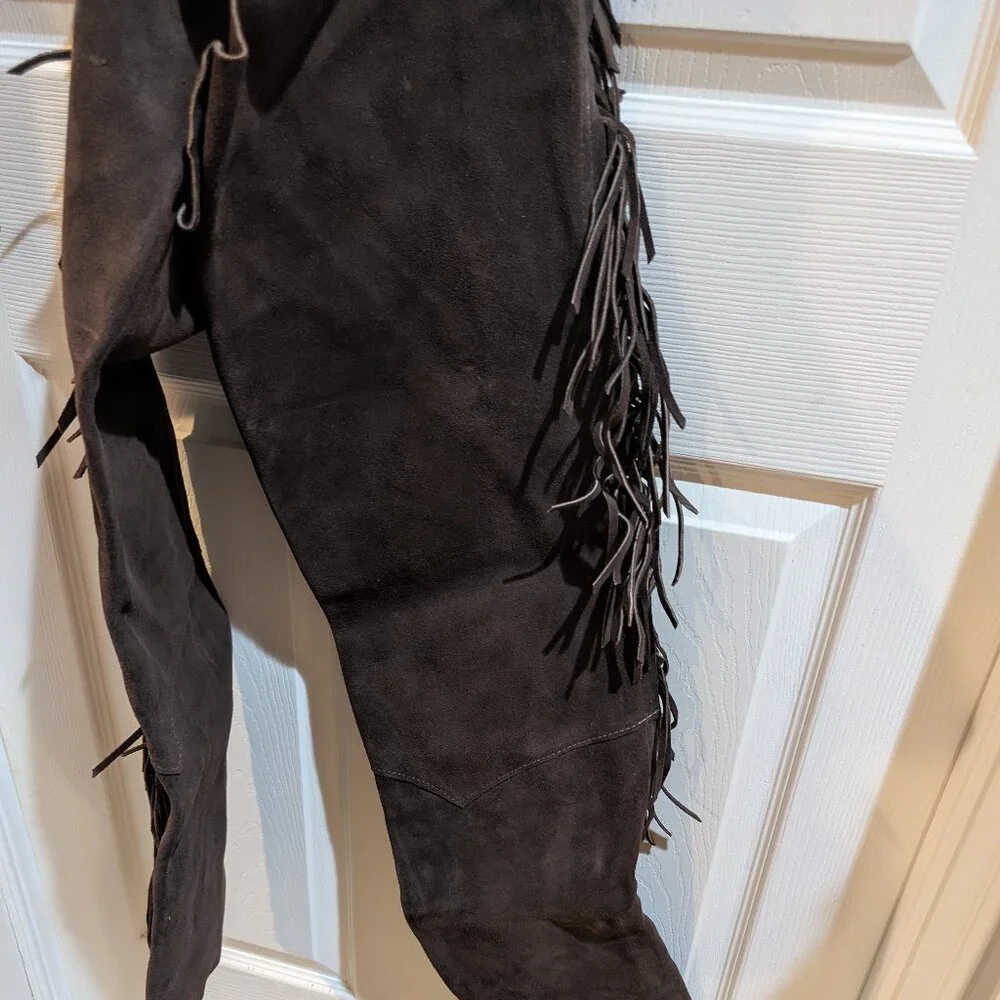 Women's western chaps. Dark brown, size large (14). New. - Picture 6 of 15